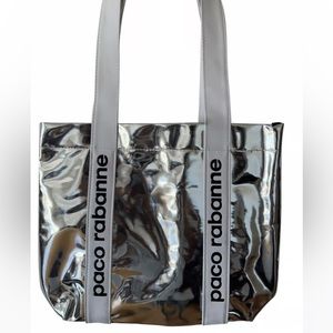Paco Rabanne Metalic silver tote